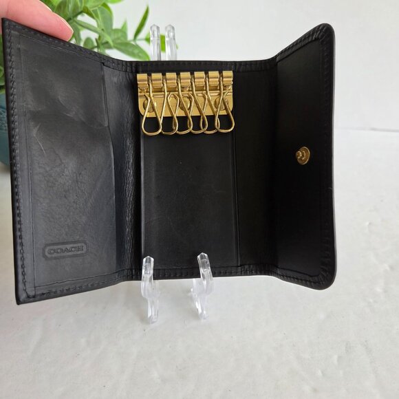 EUC and HTF Vintage Coach Trifold Key Case (#4807) in Black - Picture 4 of 8